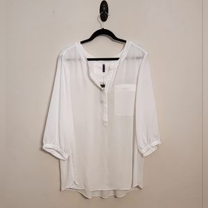 NYDJ White 3/4 sleeve blouse 2X